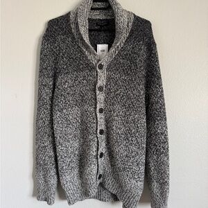 Banana Republic Men's Sweater Cardigan - Gray grandpa core